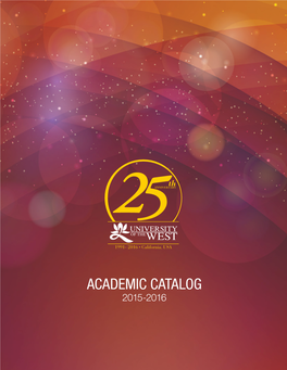 Academic Catalog 2015-2016