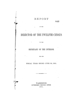 1901 Annual Census Report