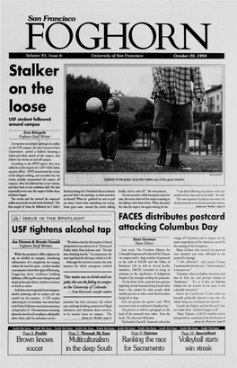 Stalker on the Loose USF Student Followed Around Campus