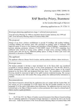 RAF Bentley Priory, Stanmore