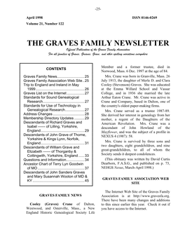 The Graves Family Newsletter