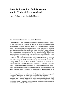 After the Revolution: Paul Samuelson and the Textbook Keynesian Model Kerry A