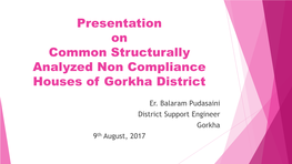 Presentation on Common Structurally Analysed Non