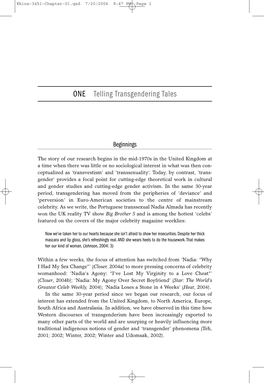 Chapter One: Telling Transgendering Tales