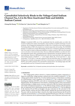 Cannabidiol Selectively Binds to the Voltage-Gated Sodium Channel Nav1.4 in Its Slow-Inactivated State and Inhibits Sodium Current