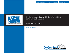 Measuring Disability Prevalence