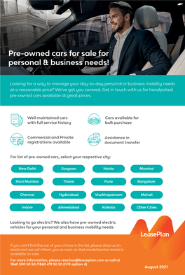 Pre-Owned-Commercial) Cars-For-Sale V1-(9-August 2021