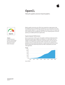 Opencl Taking the Graphics Processor Beyond Graphics