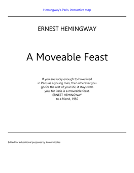 A Moveable Feast