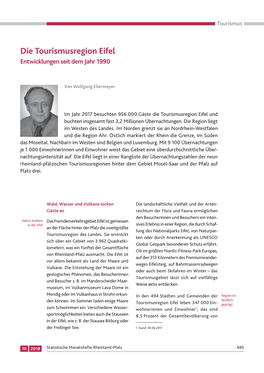 Die Tourismusregion Eifel Entwicklungen Seit Dem Jahr 1990