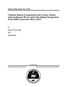 Goodpaster River Chinook Salmon Counting Tower Data