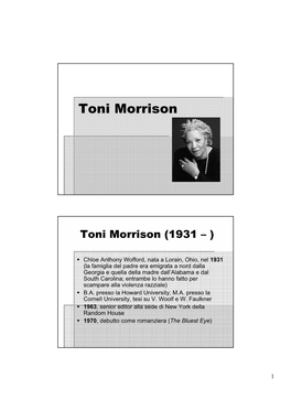 Toni Morrison; 