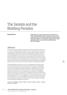 The Santals and the Bodding Paradox