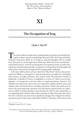 The Occupation of Iraq