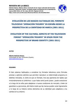 Evolución De Los Rasgos Culturales Del Formato Televisivo