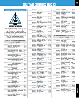 Guitar Series Index 799