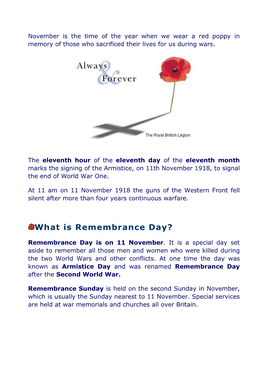 Remembrance Day?