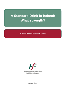 A Standard Drink in Ireland: What Strength?