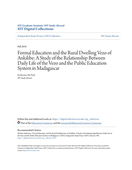 Formal Education and the Rural Dwelling