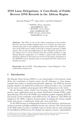 A Case-Study of Public Reverse DNS Records in the African Region