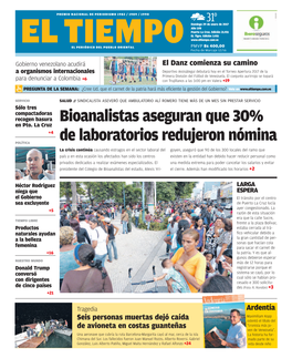 Bioanalistas Aseguran Que 30% De Laboratorios Redujeron Nómina