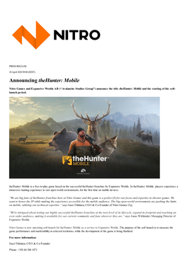 Announcing Thehunter: Mobile