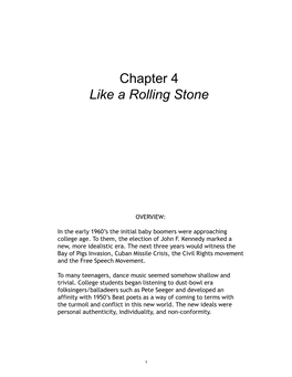 Chapter 4 Like a Rolling Stone