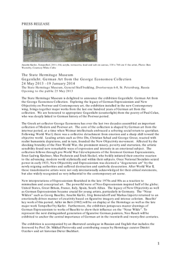 1 PRESS RELEASE the State Hermitage Museum Gegenlicht