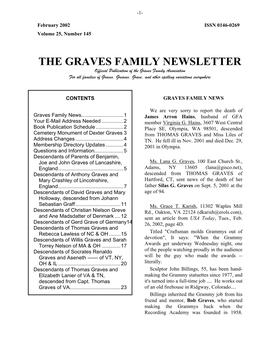 The Graves Family Newsletter