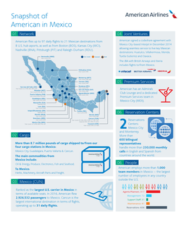 Snapshot of American in Mexico 01 Network 04 Joint Ventures