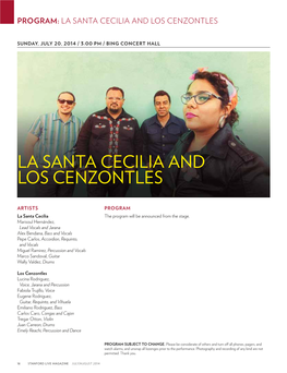 La Santa Cecilia and Los Cenzontles