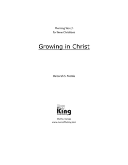 Growing in Christ