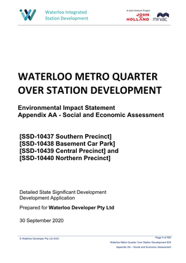Waterloo Metro Quarter Over Station Development