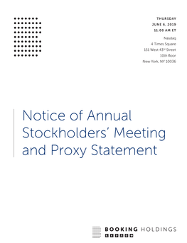 2019 Proxy Statement COMPANY HIGHLIGHTS and PROXY STATEMENT SUMMARY