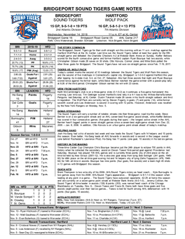 18 1114 Bridgeport Game Notes