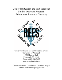 Center for Russian and East European Studies Outreach Program: Educational Resource Directory