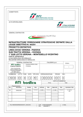 Infrastrutture Ferroviarie Strategiche Definite Dalla Legge Obiettivo N