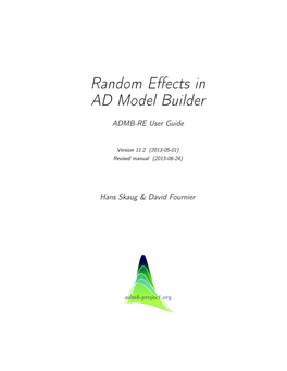 Random Effects in AD Model Builder