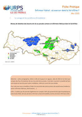 Fiche Pratique Infirmier Libéral : Où Exercer Dans Le Val-D’Oise ? Mai 2015