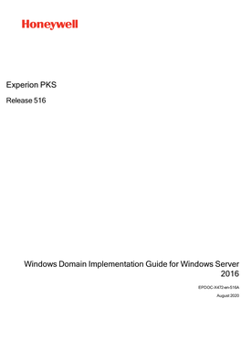 Windows Domain Implementation Guide for Windows Server 2016