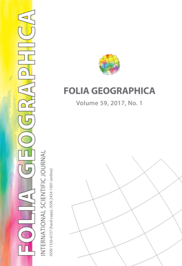 FOLIA GEOGRAPHICA, Volume 59, 2017, No. 1