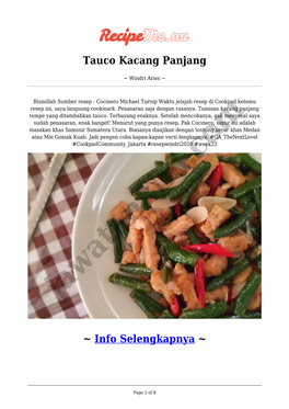 Tauco Kacang Panjang