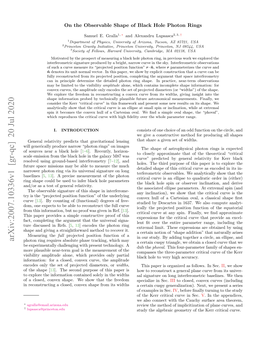 On the Observable Shape of Black Hole Photon Rings