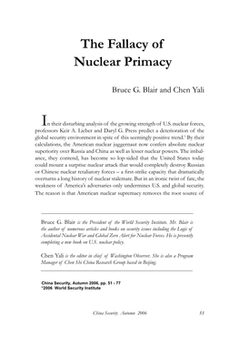 The Fallacy of Nuclear Primacy