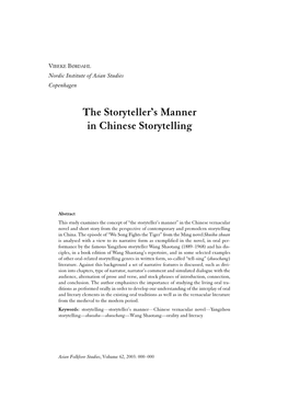 Storyteller's Manner.Pdf