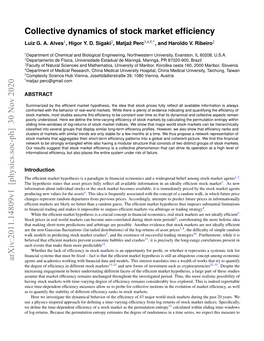 Collective Dynamics of Stock Market Efficiency