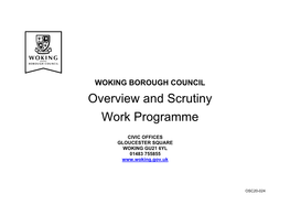 OSC20-024 Work Programme 19 October