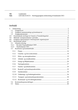 LM Sak 020221 Stortingsgruppens Årsberetning