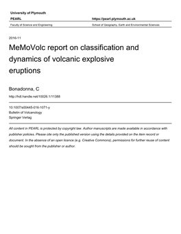 Bulletin of Volcanology Springer Verlag