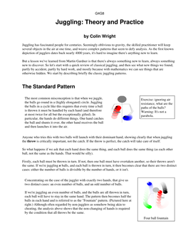 Juggling: Theory and Practice